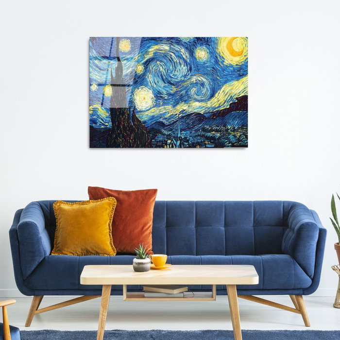 Wallity Cuadro Decorativo Noche estrellada de Van Gogh 70 x 100 cm Wallity Cuadro Decorativo Noche estrellada de Van Gogh 70 x 100 cm